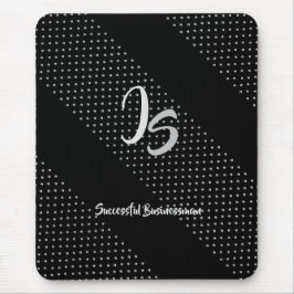 「成功したビジネスマン」パーソナルシルバーモノグラム マウスパッド