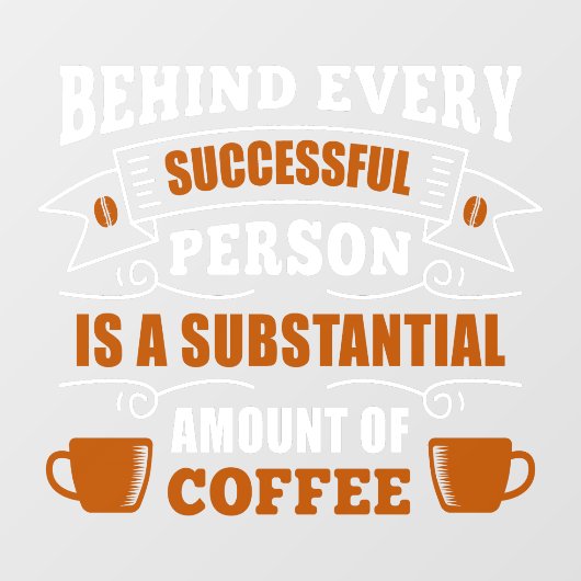 成功した人おもしろいのコーヒーショップ大規模 ウィンドウサイン (シート)