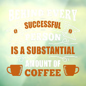 成功した人おもしろいのコーヒーショップ大規模 ウィンドウサイン (シート3)