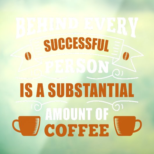 成功した人おもしろいのコーヒーショップ大規模 ウィンドウサイン (シート3)