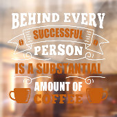 成功した人おもしろいのコーヒーショップ大規模 ウィンドウサイン (シート2)