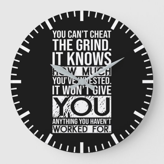 成功した人の背後には、私があなたに言ったと妻がいる ラージ壁時計 (正面)