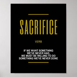 成功した場合感動的に引用文を犠牲にする ポスター