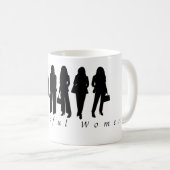 成功した女性のシルエット コーヒーマグ コーヒーマグカップ (正面右)