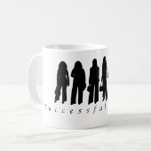成功した女性のシルエット コーヒーマグ コーヒーマグカップ (正面左)