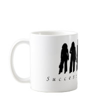 成功した女性のシルエット コーヒーマグ
