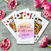 成功した女性の引用文スクリプトピンクウォーターカラーシック トランプ