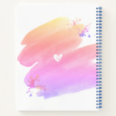 成功した女性の引用文スクリプトピンクウォーターカラーシック ノートブック (裏面)