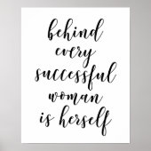 成功した女性の背後には、すべての女性は自分自身のポスターである ポスター (正面)