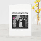 成功した女性の背後には… カード (黄色い花)