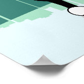 成功した女性の都市歩くプードル ポスター (角)