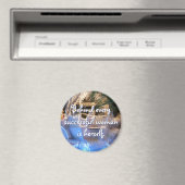 成功した女性パワー引用文ブルー金ゴールドコーチフォト マグネット (インサイチュ (食洗機))