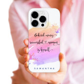 成功した女性ピンクの水の色のスクリプトタイポグラフィ Case-Mate iPhoneケース