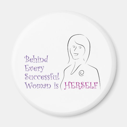 成功した女性 マグネット (正面)