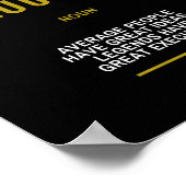 成功した感動的場合の実行引用文 ポスター (角)