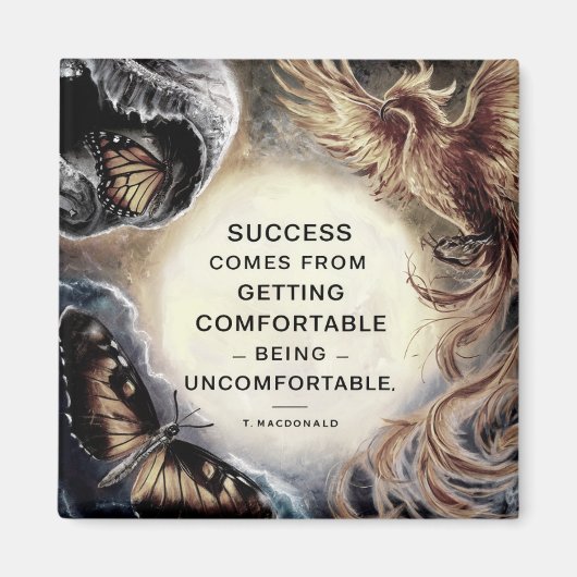 成功した磁石 – 感動的冷蔵庫用マグネット マグネット (正面)