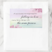 「成功した結婚…」引用文ステッカー 長方形シール (バッグ)