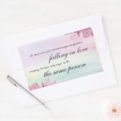 「成功した結婚…」引用文ステッカー 長方形シール (封筒)