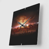 成功した5つの火星のローバー スクエア壁時計 (傾斜)