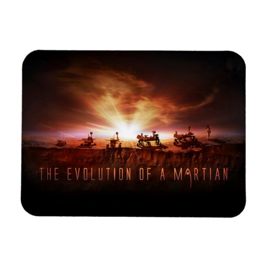 成功した5つの火星のローバー マグネット (横)