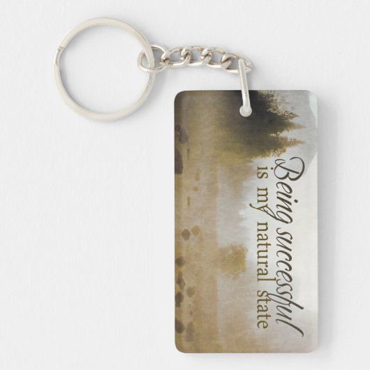 「成功している」モチベーション肯定 キーホルダー (正面)