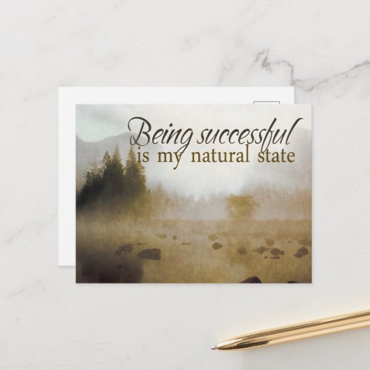 「成功している」モチベーション肯定 ポストカード (正面/裏面インサイチュ)