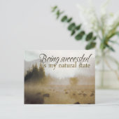 「成功している」モチベーション肯定 ポストカード (スタンド正面)