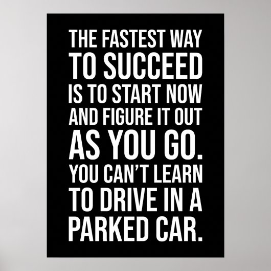 成功するための最速の方法 – 成功やる気を起こさせる ポスター (正面)