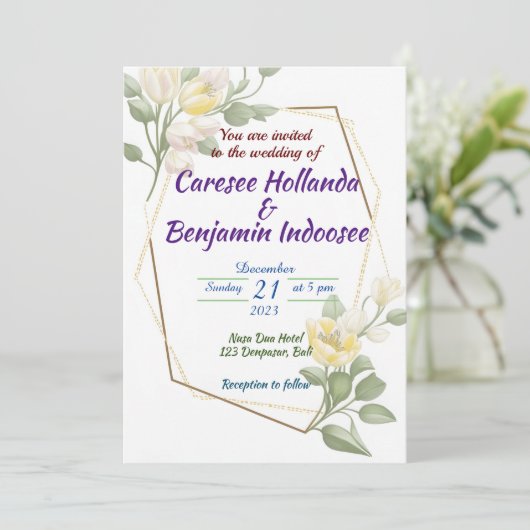 成功するための重要なチェックリスト結婚- 招待状 (スタンド正面)