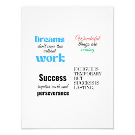 成功するには労苦が必要 フォトプリント           