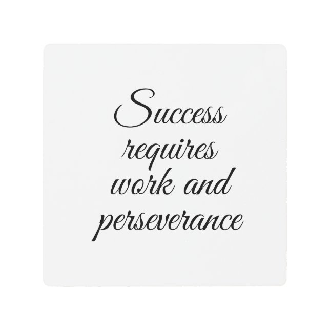 成功するには労苦が必要 メタルプリント (正面)