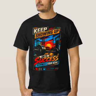 成功するまで出続けろ、あなたの名前を知らしめるために Tシャツ