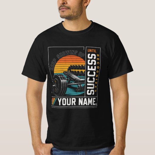 成功するまで諦めない Tシャツ (正面)