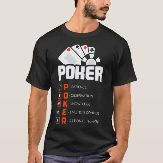成功するポーカープレイヤーの重要な特性 Tシャツ (正面)
