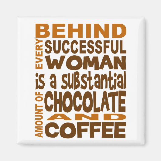 成功する女性の背後に マグネット (正面)