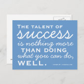 成功する – はがきやる気を起こさせる ポストカード (正面/裏面)