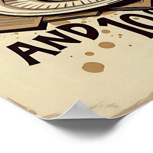 成功とコーヒー – おもしろいヴィンテージやる気を起こさせる ポスター (角)