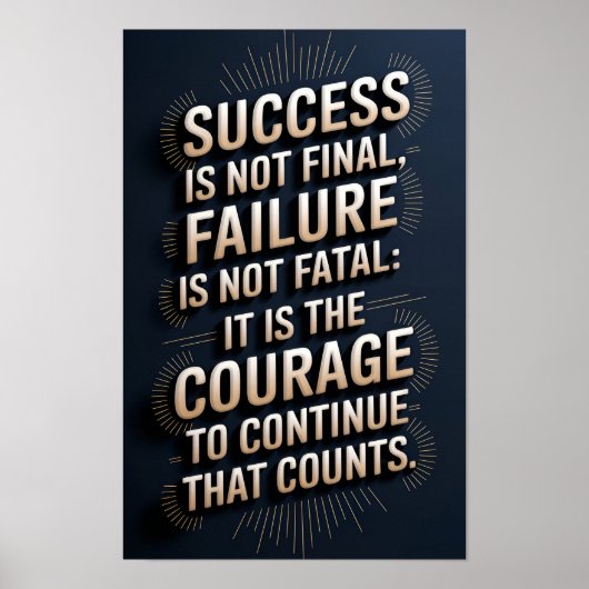 成功と勇気のポスやる気を起こさせるター ポスター (正面)