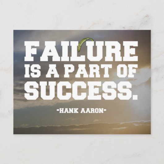 成功と失敗の引用文 ポストカード (正面)