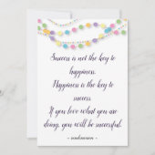 成功と幸福のカスタム引用文 シーズンカード (正面)