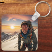 成功と懸命ワークマウンテンクライマーやる気を起こさせる キーホルダー (裏面)