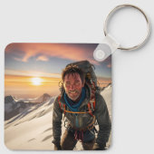 成功と懸命ワークマウンテンクライマーやる気を起こさせる キーホルダー (裏面)
