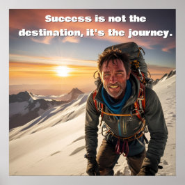 成功と懸命ワークマウンテンクライマーやる気を起こさせる ポスター