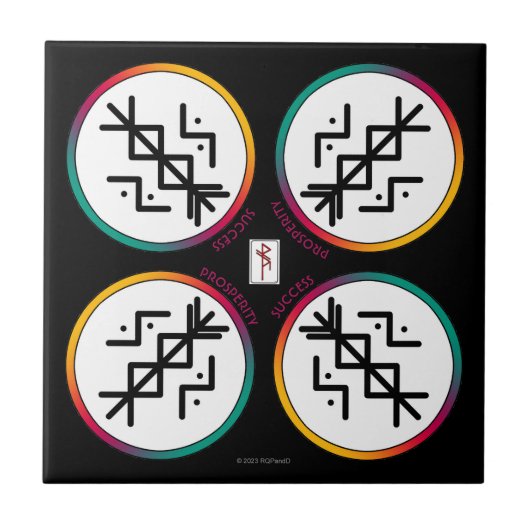 成功と繁栄Binderraceセラミックタイル タイル (正面)