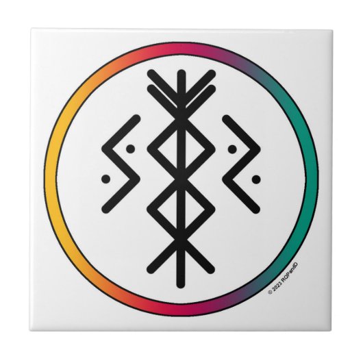 成功と繁栄Binderraceセラミックタイル タイル (正面)