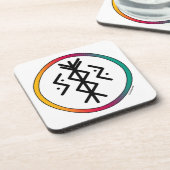 成功と繁栄Binderre懸命プラスチックコースター コースター (左側)