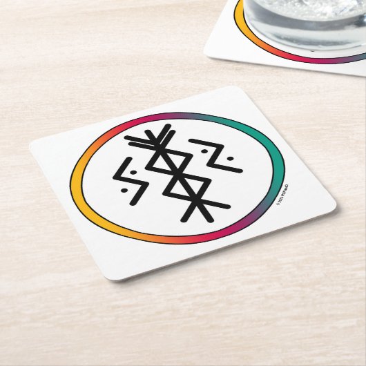 成功と繁栄Binderre紙コースター スクエアペーパーコースター (アングル)