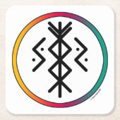 成功と繁栄Binderre紙コースター スクエアペーパーコースター (正面)