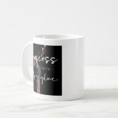 成功と規律 – 女性のジムやる気を起こさせる コーヒーマグカップ (正面左)