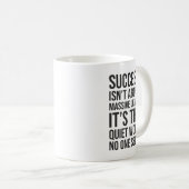 成功について静かな仕事 – ジム、ハッスル、グラインド コーヒーマグカップ (正面右)